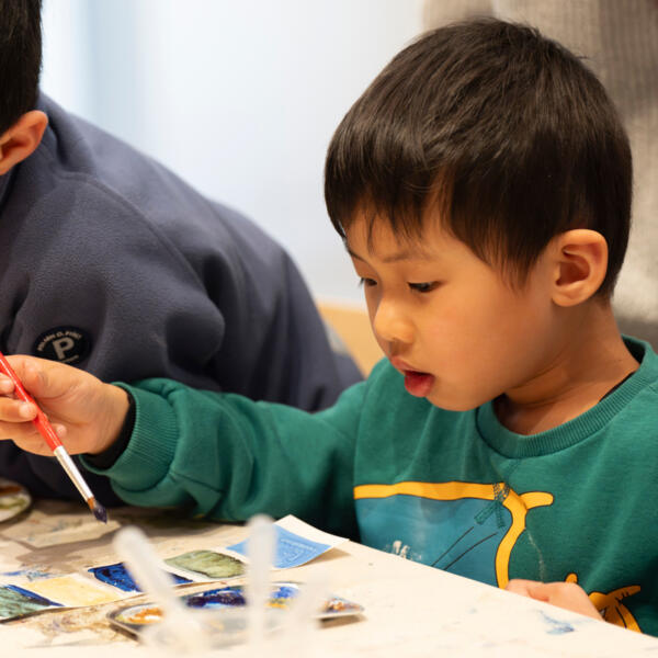 Rccl art studio families children painting activity