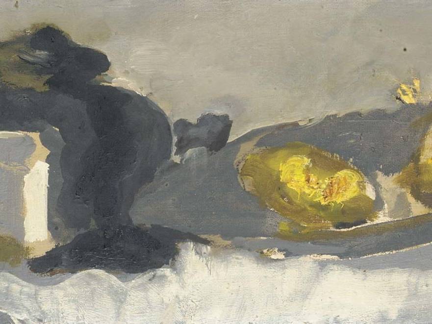 8 Georges Braque La théière grise 1955 Oil on canvas 18 6 x 59 7 cms 7 38 x 23 12 ins Image Bernard Jacobson Gallery London 1