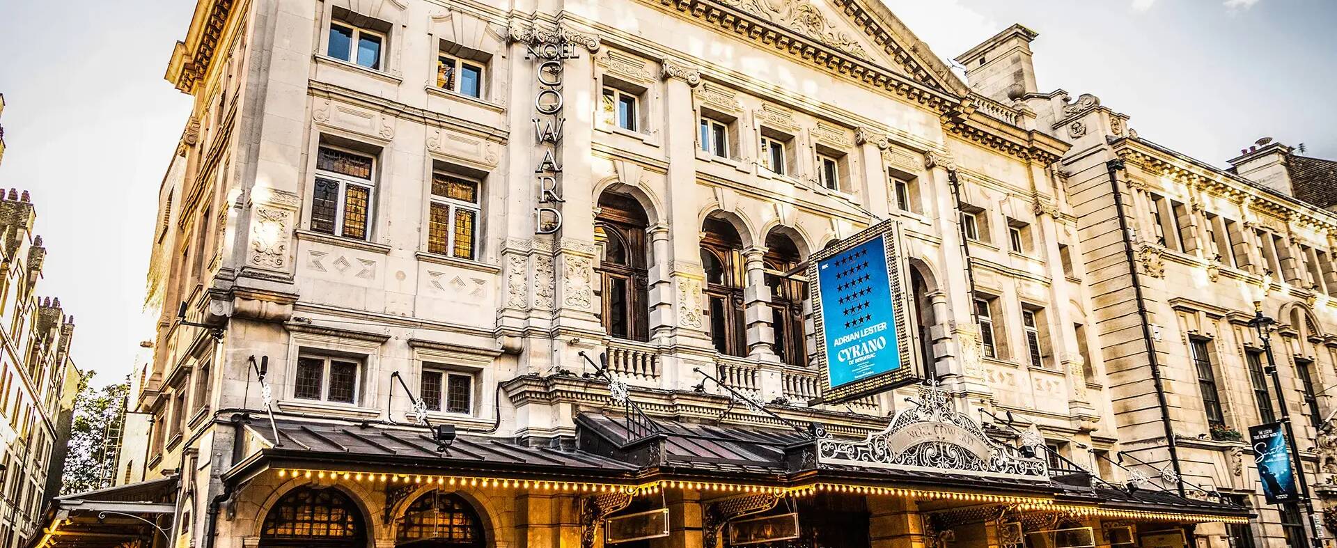 Noel coward theatre cyrano de bergerac external signage landscape
